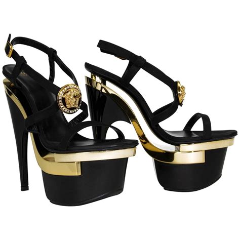 gold versace sandals